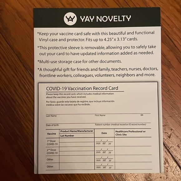 COVID 19 vaccination card holder plastic world map travel countries Boho history - Picture 5 of 5